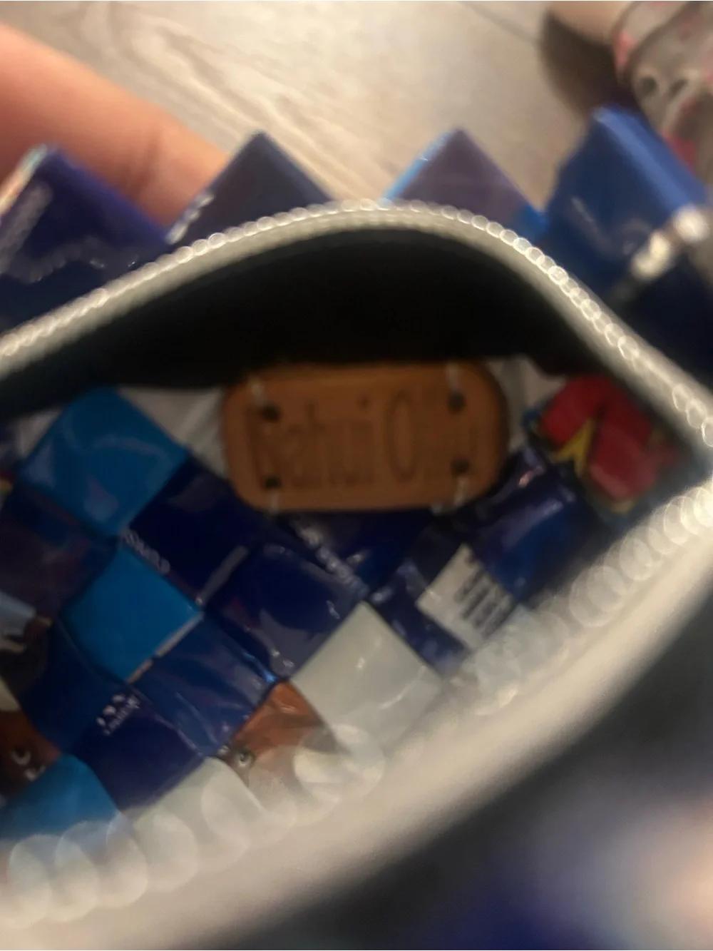 Nahui Ollin Upcycled Candy Wrapper vintage Mini Clutch